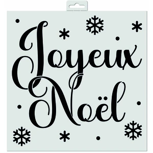 Aladine Pochoir déco Joyeux Noël 30 x 30 cm