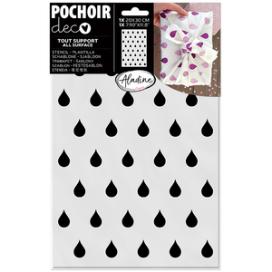 Aladine Pochoir Deco 20 x 30 cm - Tous supports - GouttesVendu parscrapmalin