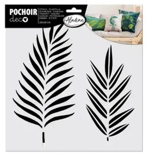AladinE Pochoir pour textiles - Feuilles tropicales pas cher