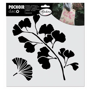 Aladine Pochoir Textile 28 x 28 cm Végétal 2