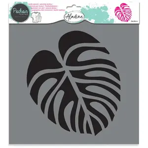 Comparateur de prix : Pochoir textile Aladine - Feuille monstera - 28 x 28 cm