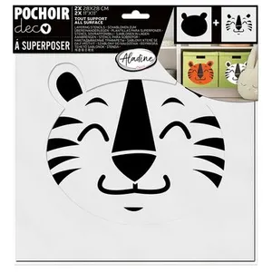 AladinE Pochoir superposable - Tête de tigre pas cher