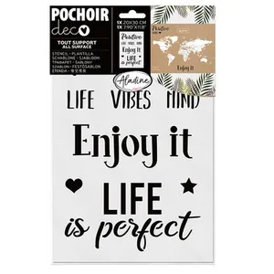 Aladine Pochoir déco Positive life