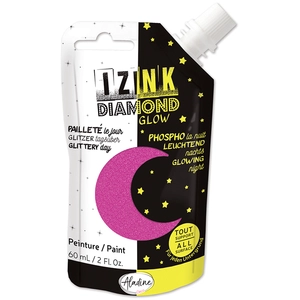 ALADINE Peinture pailletée phosphorescente Izink Diamond Glow 60 ml Rose