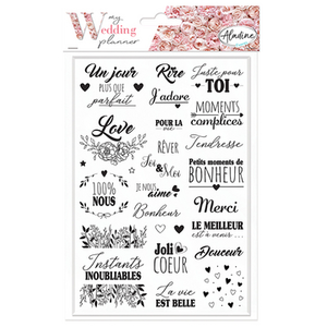 Aladine Tampon mousse Wedding Planner Kit Mots Doux