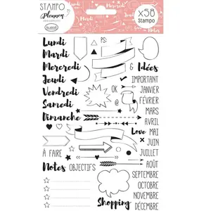 Kit Stampo - ALADINE - Bullet journal - 58 tampons - Adulte - Mixte