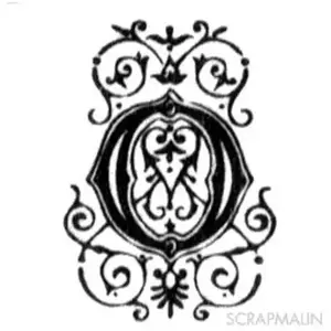 Aladine Tampon bois - Alphabet arabesque O - 2,3 x 1,8 cm pas cher