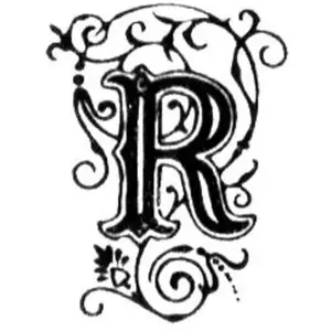 Aladine Tampon bois - Alphabet arabesque R - 2,4 x 1,7 cm pas cher