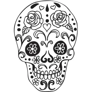 Aladine Tampon bois - Tête de mort - 4,7 x 6,7 cm pas cher