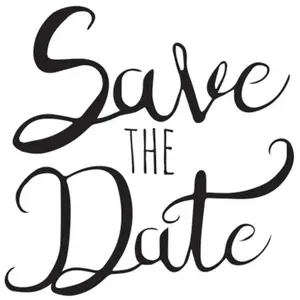Aladine Tampon bois Save the Date - 4 x 4 cm