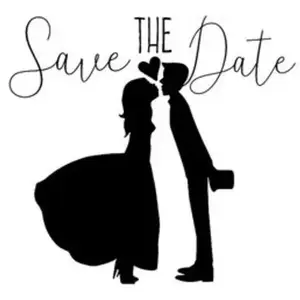 Aladine Tampon en bois Couple Save the date