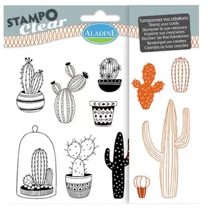 Aladine Stampo Clear Cactus - Set de 11 tampons pas cher