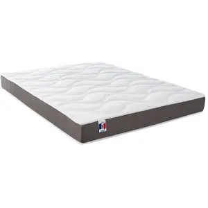 CAMIF Matelas en mousse Haute Résilience Blanc 16 cm 160 x 200 cm pas cher