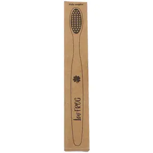 Lov'FROG Brosse à Dent Bambou Charbon Actif Enfant Motif Trèfle