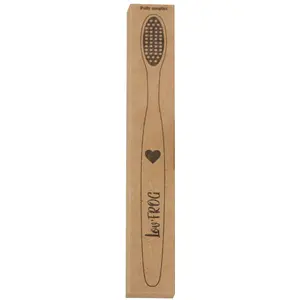 Lov'FROG Brosse à Dent Bambou Charbon Actif Adulte Motif Coeur