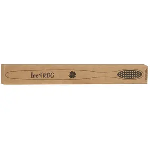 Lov'FROG Brosse à Dent Bambou Charbon Actif Adulte Motif Trèfle pas cher