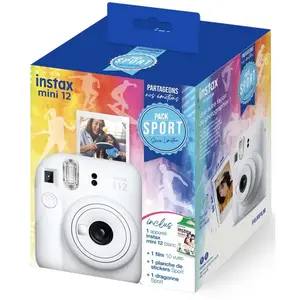 Appareil photo Instantané FUJIFILM Pack Sport Instax Mini 12 White pas cher