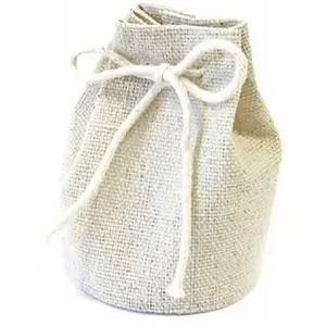 RueDeLaFete Lot de 4 ballotins Sacs Marins en toile - Ivoire pas cher