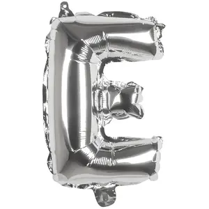 RueDeLaFete Ballon aluminium mylar lettre E, argent pas cher