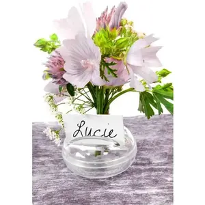 RueDeLaFete Marque-place Boule soliflore plexi 3x5cm pas cher