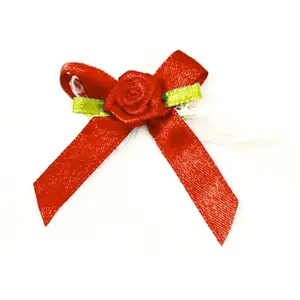 RueDeLaFete Sachet 10 Boutonnières avec Fleurs sur épingle, Rouge pas cher