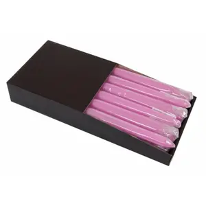 RueDeLaFete Bougie Flambeau 24,5cm, Rose (x1) pas cher
