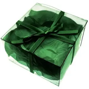 RueDeLaFete Boite pvc 100 Pétales de rose synthétiques, vert Foncé pas cher