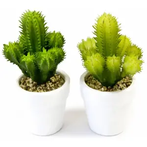 HOBI Petit Cactus artificiel 13cm assorti en pot (x1) pas cher