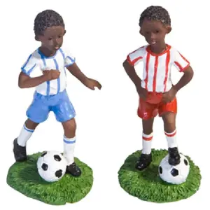 RueDeLaFete Joueur de football Créole Noir, en résine 6cm   (à l'unité), créole pas cher