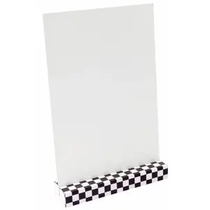 RueDeLaFete Porte-menu Damier avec carte 18cm pas cher