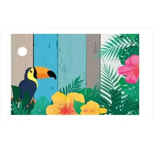 RueDeLaFete Lot 10 étiquettes Tropicales pas cher