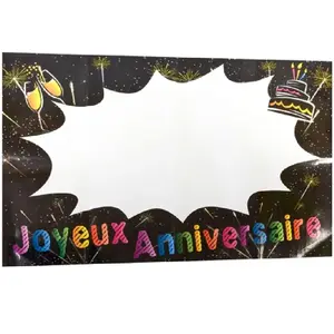 RueDeLaFete Grand Poster -On signe tous- Affiche souvenir 65 x 45 cm, Anniversaire Chic pas cher
