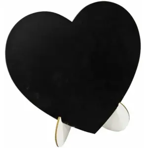 HOBI 1 Coeur Ardoise sur chevalet 18 cm - Décoration de mariage, baptême, communion, anniversaire. pas cher