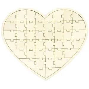 puzzle bois forme coeur livre d'or - hobi dek0012 pas cher