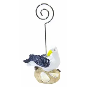 RueDeLaFete Marque-place Mouette en résine et métal 5,3cm pas cher