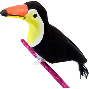 RueDeLaFete Toucan sur pince de 15 x 7 cm pour vos fêtes sur le thème des tropiques. pas cher