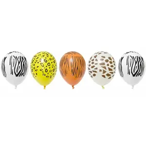 Non communiqué 5 ballons imprimés safari 36x29cm - hobi bal242/5 pas cher