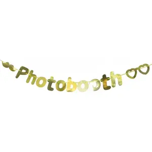 RueDeLaFete Guirlande PhotoBooth métallisée Or 4,20m pas cher