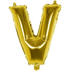 RueDeLaFete Ballon aluminium mylar lettre V, or pas cher