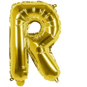 RueDeLaFete Ballon aluminium mylar lettre R, or pas cher