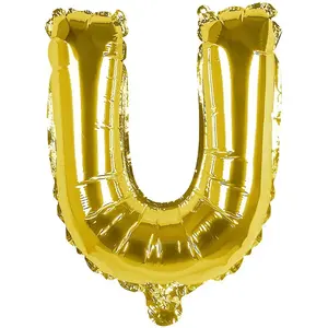 RueDeLaFete Ballon aluminium mylar lettre U, or pas cher