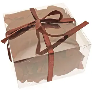 RueDeLaFete Boite pvc 100 Pétales de rose synthétiques, Chocolat pas cher