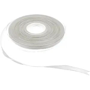 RueDeLaFete 1 rouleau de ruban satin blanc simple face. pas cher