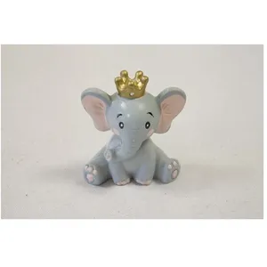 RueDeLaFete figurine résine éléphant couronne dorée 3cm - hobi res906cf pas cher