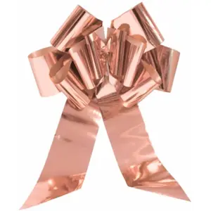 RueDeLaFete Noeud à tirer géant automatique rose gold métallique de 58cm (x1) REF/NT1550 pour cadeau pas cher