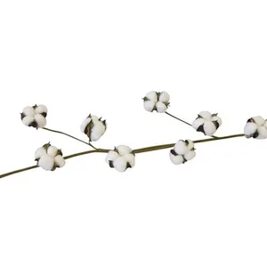 Non communiqué branche séchée 16 fleurs de coton 1.10m blanc - hobi fgu4018 pas cher