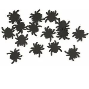 RueDeLaFete Sachet de 15 Confettis de table ARAIGNEES en bois, Noir pas cher