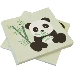Comparateur de prix : HOBI 20 SERVIETTES DE TABLE JETABLE PAPIER PANDA BAMBOU 33CM VERT Vert