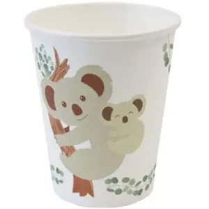 Gobelets en carton - Koala - 27cl - Blanc - Lot de 6 - Idéal pour goûter d'anniversaireVendu parruedelafete