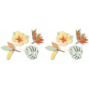 RueDeLaFete Sachet de 8 Confettis Douceurs des tropiques en bois 3,6cm pas cher